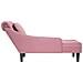Sdraio con Cuscino e Bracciolo Destro in Velluto Rosa - Foto miniatura 5