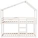 Letto a Castello senza Materasso Bianco 90x190cm Massello Pino - Foto miniatura 4