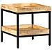 Tavolino 45x45x45 cm Legno Massello di Mango Grezzo - Foto miniatura 1
