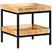 Tavolino 45x45x45 cm Legno Massello di Mango Grezzo - Foto miniatura 2