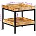 Tavolino 45x45x45 cm Legno Massello di Mango Grezzo - Foto miniatura 9