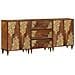 Set Mobili Bagno  3 Pezzi Legno Massello di Mango, Credenza  60x33x75 cm Legno Massello di Mango - Foto miniatura 1