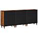 Set Mobili Bagno  3 Pezzi Legno Massello di Mango, Credenza  60x33x75 cm Legno Massello di Mango - Foto miniatura 7