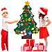 Albero Di Natale Con Ornamenti Rimovibili In Feltro Decorazione Natalizia Fai Da Te - Foto miniatura 2