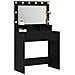 Tavolo da trucco con luci LED in Rovere Nero 79x41x135 cm - Foto miniatura 3