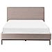 Letto Tessuto Corio 140 X 200 Cm Tortora - Foto miniatura 4
