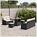 Set Divano da Giardino 8 pcs Nero e Crema 90 x 55 x 71 cm - Foto miniatura 3