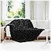 Coperta in Pelliccia di Coniglio Finta 4 pcs Nero 150 x 220 cm - Foto miniatura 2