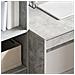 Scrivania con Spazio di Archiviazione 2 pcs Grigio cemento - Foto miniatura 4