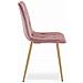 Sedia TYRA in velluto rosa con gambe in legno x2 - Foto miniatura 6