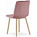 Sedia TYRA in velluto rosa con gambe in legno x2 - Foto miniatura 7
