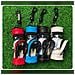 Custodia Portatile In Pelle Pu Per Palline Da Golf Con Porta Tee - Contiene 3 Palline Blue - Foto miniatura 2