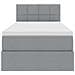 Letto con contenitore e LED Grigio chiaro 90 x 190 cm Tessuto - Foto miniatura 8