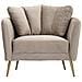 Poltrona Kiev Grigia In Velluto Con Gambe Dorate - Foto miniatura 2