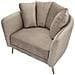 Poltrona Kiev Grigia In Velluto Con Gambe Dorate - Foto miniatura 4