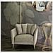 Poltrona Kiev Grigia In Velluto Con Gambe Dorate - Foto miniatura 8