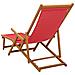 Lettino prendisole pieghevole 2 pcs 3 Posizione Rosso - Foto miniatura 4