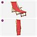 Lettino prendisole pieghevole 2 pcs 3 Posizione Rosso - Foto miniatura 6