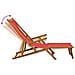 Lettino prendisole pieghevole 2 pcs 3 Posizione Rosso - Foto miniatura 10