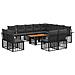 Set Divano da Giardino 13 pz Nero e Grigio scuro polyrattan - Foto miniatura 1
