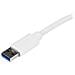 Adattatore USB 3.0 a Ethernet Gigabit NIC con porta USB - Bianco - Foto miniatura 2