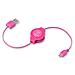 Cavo Usb 2.0 A Micro 5-pin Retrattile Rosa Eucablemicpk 816983011120 - Foto miniatura 1