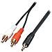 35681 2m 3.5mm 2 x RCA Nero, Rosso, Bianco cavo audio - Foto miniatura 2