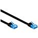 ICOC U6A-FL-010BKT - Cavo di Rete Patch Flat in Rame Cat. 6A UTP 1m Nero - Foto miniatura 2