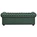 Divano Vintage A 3 Posti In Tessuto Similpelle Chesterfield - Foto miniatura 5