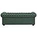 Divano Vintage A 3 Posti In Tessuto Similpelle Chesterfield - Foto miniatura 7