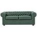Divano Vintage A 3 Posti In Tessuto Similpelle Chesterfield - Foto miniatura 32
