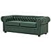 Divano Vintage A 3 Posti In Tessuto Similpelle Chesterfield - Foto miniatura 11
