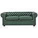 Divano Vintage A 3 Posti In Tessuto Similpelle Chesterfield - Foto miniatura 16
