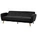 Divano Letto A 3 Posti In Tessuto Nero Florli - Foto miniatura 15