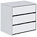 Cassettiera Per Armadio Bianco Opaco Con 3 Cassetti - Bianco - Foto miniatura 2