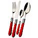 Servizio Posate 75 Pz. ""cristallo"" Rosso - Foto miniatura 1