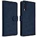 Custodia Galaxy A70 Portacarte Funzione Supporto Cover Silicone - Blu - Foto miniatura 1