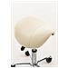 Sgabello da Lavoro Reno in Similpelle I Sgabello A Sella Imbottito Regolabile 53-68 CM E Girevole I Sedia Pc Telaio in Metallo Cromato Crema - Foto miniatura 4