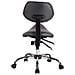 Sgabello Sella da Lavoro Stuttgart in Similpelle I Sedia Studio Ergonomica con Schienale Inclinabile I Sedia Ambulatorio con 5 Ruote Grigio - Foto miniatura 3