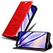 Cadorabo Custodia Compatibile Con Meizu 15 In Rosso Mela - Coperchio Protettiva Con Chiusura Magnetica, Funzione Stand E Tasca Per Le Carte - Foto miniatura 1