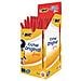 Scatola 50 Penna Sfera Cristalâ® Fine 0,8mm Rosso Bicâ® - Foto miniatura 1