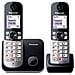 KX-TG6852JTB Telefono DECT Identificatore di Chiamata Nero e Grigio - Foto miniatura 1