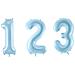 Partydeco - Palloncino Gigante Numero Blu Pastello - Foto miniatura 1