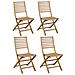 Set Di 2 Sedie Da Giardino Pieghevoli In Acacia Fsc - 47 X 57,5 X H. 89,5 Cm - Foto miniatura 2