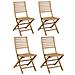 Set Di 2 Sedie Da Giardino Pieghevoli In Acacia Fsc - 47 X 57,5 X H. 89,5 Cm - Foto miniatura 1