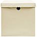 Contenitori con Coperchi 10 pz 28x28x28 cm Crema - Foto miniatura 5