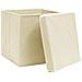 Contenitori con Coperchi 10 pz 28x28x28 cm Crema - Foto miniatura 6