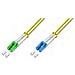 Cavo in Fibra Ottica LC / LC e APC Maschio / Maschio OS1 / OS2 5 Metri Giallo - Foto miniatura 1
