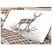 Completo Lenzuola Linea Pensieri Delicati 100% Cotone Disegno Cervo Tartan Singolo Beige - Foto miniatura 2