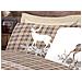 Completo Lenzuola Linea Pensieri Delicati 100% Cotone Disegno Cervo Tartan Singolo Beige - Foto miniatura 7